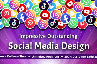 design eye catchy social media cover, posts in 24 hrs only