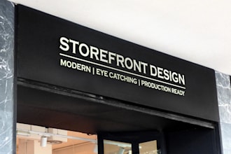 design modern storefront signs, acrylic, aluminium and wood business signage