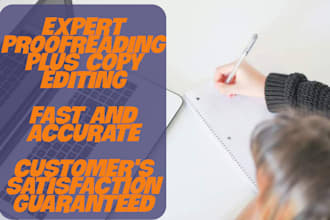 be your expert proofreader and editor