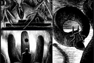 draw surreal horror art