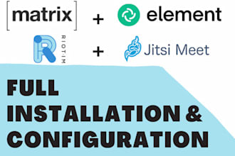 install  matrix server with element and jitsi integration