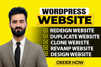 design, redesign, duplicate, copy clone or revamp wordpress website