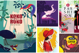 do illustration, book, cover, artwork, anime, and others