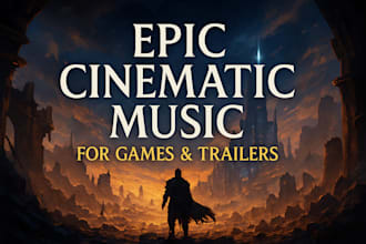 compose epic cinematic and orchestral music for your video game, trailer