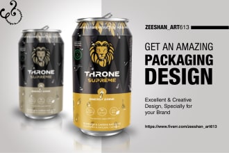 design custom can label or bottle label design