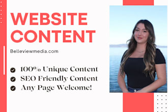 write your brand new website content