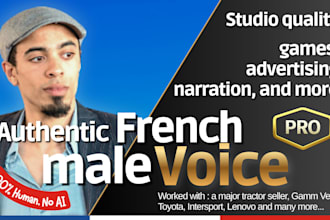 record a professionnal native french male voice over