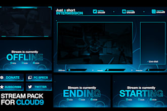 design professional stream overlay package