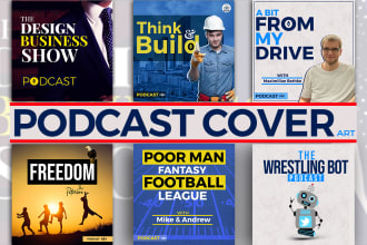 design a professional podcast cover art and podcast artwork
