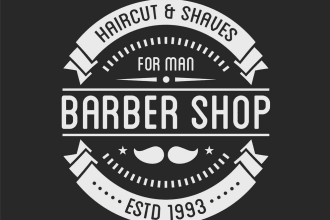 do imagination in a  barber shop logo with fast delivery