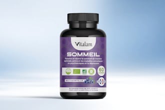 design supplement label and mockup for your amazon store