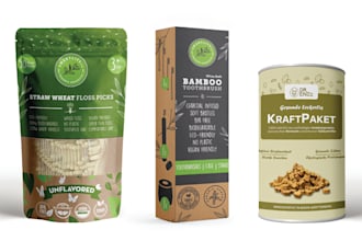 design box label and mockup for amazon, ebay