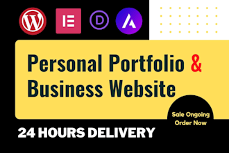 create business website, portfolio site using wordpress