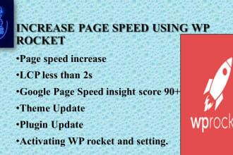 increase page speed using wp rocket
