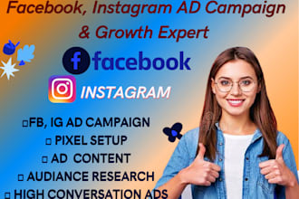 manage facebook instagram ad campaign and growth strategies