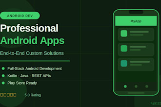 develop a professional android mobile app in java for your business