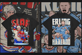 draw football nba nfl soccer illustration for tshirt merch