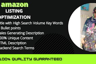 do amazon listing optimization, copywriting, SEO product description