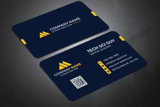 do professional business card design with a qr code