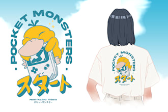 create anime design for merch and tshirt