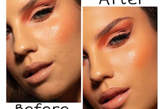 do makeup editing and photoshop