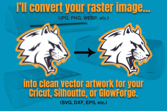 convert your logo or graphic into svg dxf eps for cricut, silhouette, glowforge