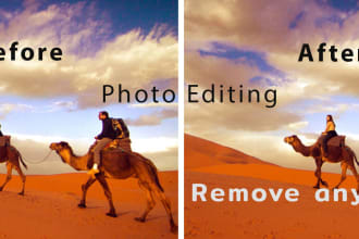 remove person or object from photo or pdf and add watermark