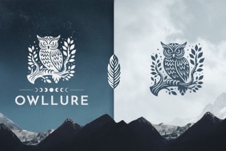 do a monogram line logo design and full branding