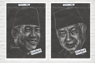 make dark scribble art portrait under 24 hours