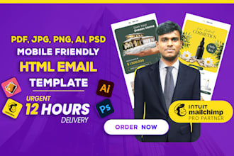 easily create jpg, pdf, png, ai, PSD to HTML email template