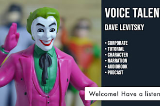 record a joker villain voiceover for you