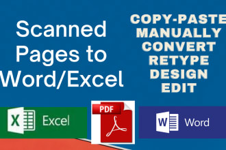 do typing, retyping and recreate your scanned PDF into editable document