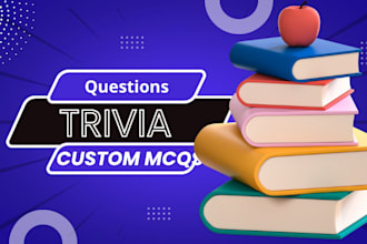 make 50 plus custom trivia questions and mcqs on any topic