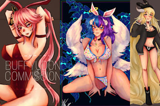 draw anime style characters concept art bonus chibi