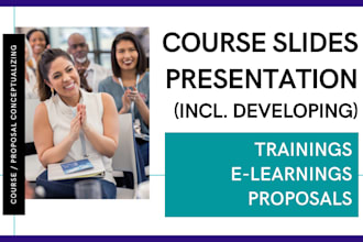 do presentation for e learning lesson slide, proposals, etc