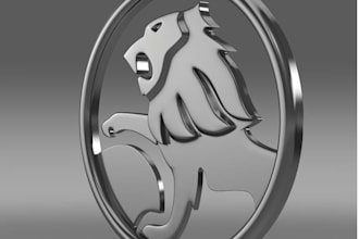 make 3d model from 2d logo, image