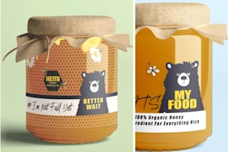 design unique bottle or jar label