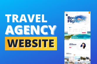 design professional travel agency website or travel affiliate website