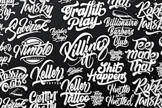create a custom hand lettering and typography