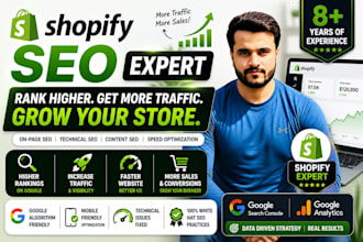 provide shopify SEO services to improve sales and ranking