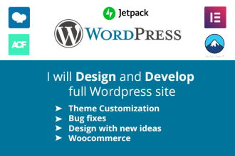 create a responsive wordpress website with proper design