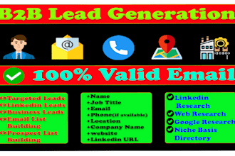 do b2b lead generation, prospect list building, web research, data scraping