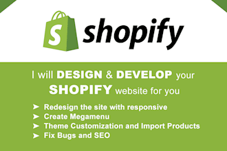 design, develop, and set up your shopify website