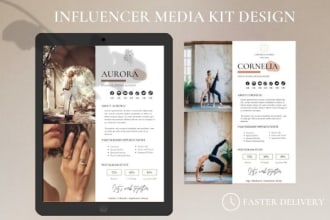 design a custom influencer media kit or press kit