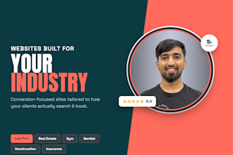 build a law firm, real estate, gym, dentist, construction and insurance website