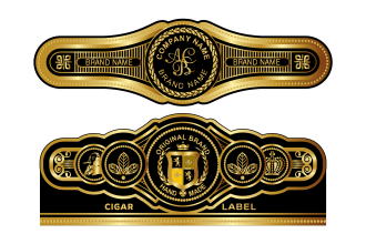do premium cigar brands label logo and box design
