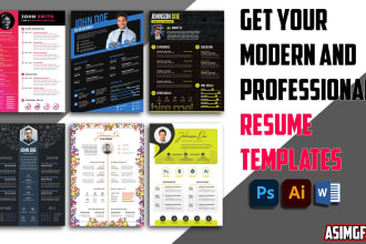 design modern or infographic cv resume within 24 hours