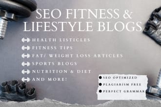 write engaging SEO health, fitness and lifestyle articles