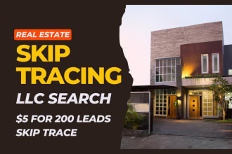 do skip tracing for real estate and llc skip tracing