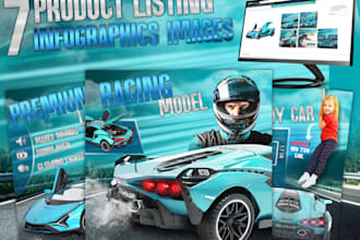 create 7 premium amazon listing images  and lifestyle, ebc